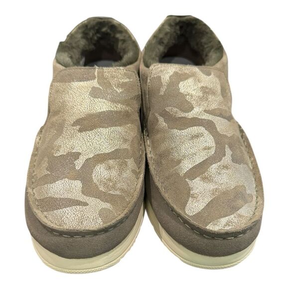 Sperry Women's Moc-Sider Metallic Camo Olive Slip-on Loafers 9.5 - Picture 4 of 6